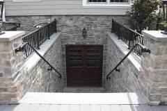 Beautiful Basement Door, Steps, and Stonework Project