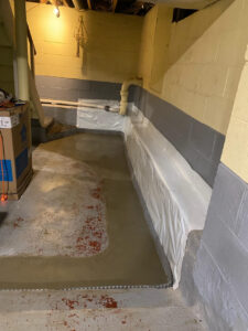 Entire Perimeter Basement and Crawl Space Waterproofing System Completed in Villanova, PA